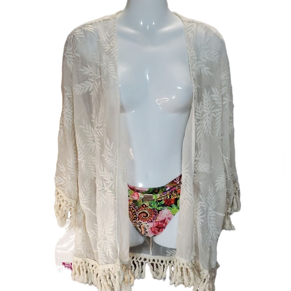 Sheer Fringed Swim Coverup 18/20